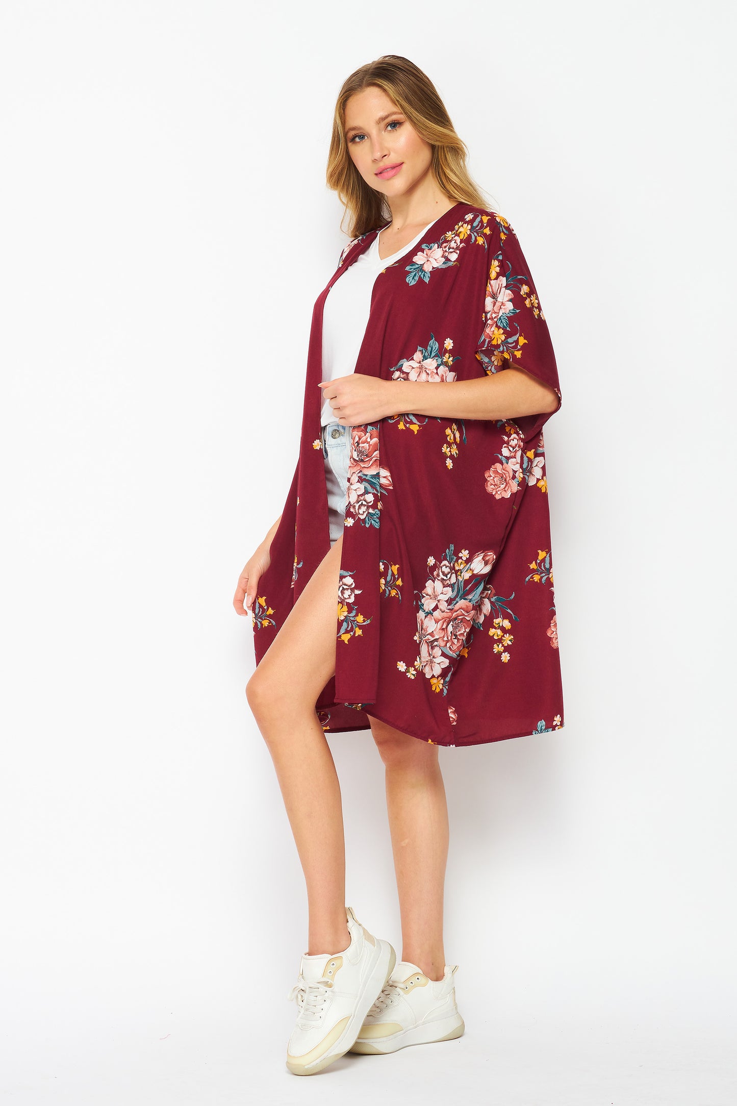 Upcycled Kimono Robe – Lightweight Beach Cover-Up | Regular & Plus Size