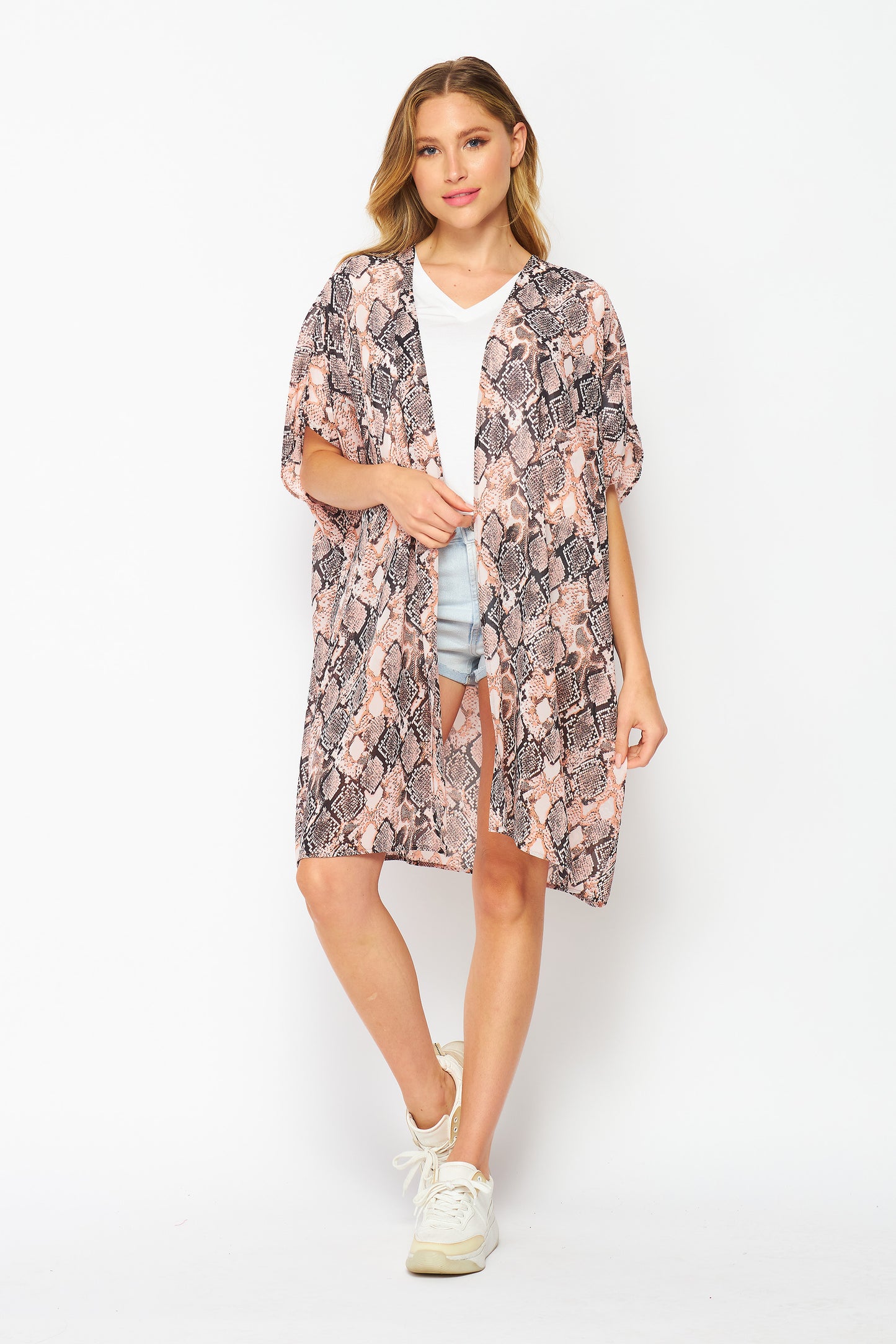 Upcycled Kimono Robe – Lightweight Beach Cover-Up | Regular & Plus Size