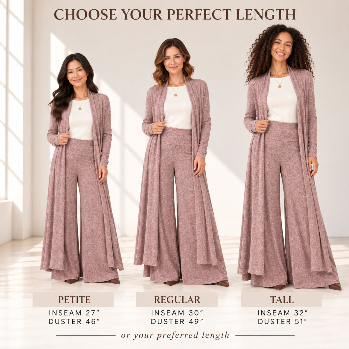 2pcs Duster &  Palazzo Pants Set