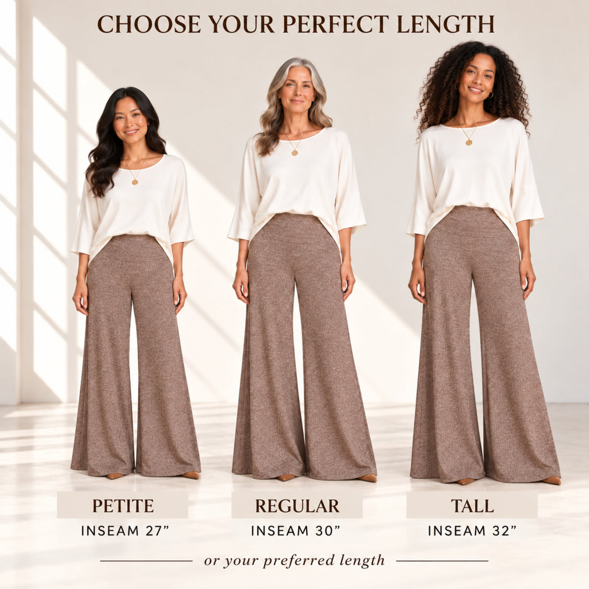 Sweater Rib Palazzo Pants