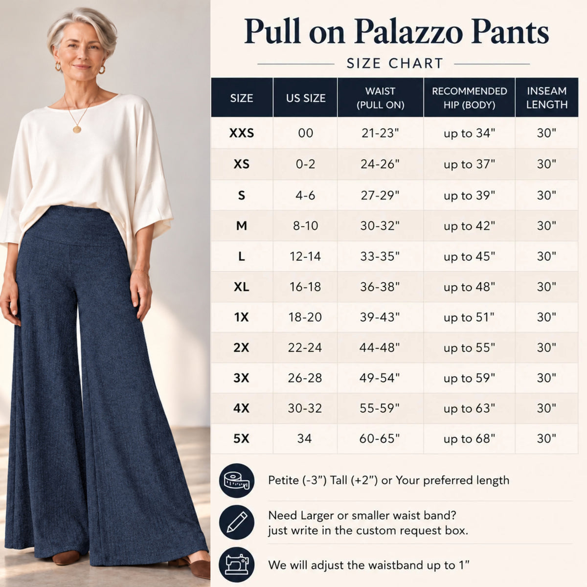 Sweater Rib Palazzo Pants