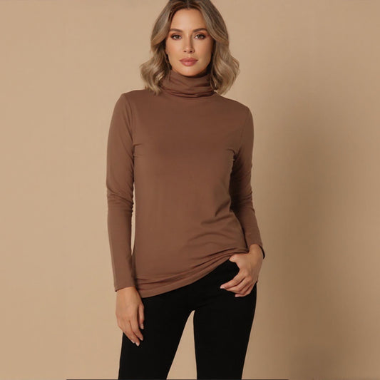 Ruched Turtle Neck Top – Elegant. Comfortable. Versatile by Junie Life