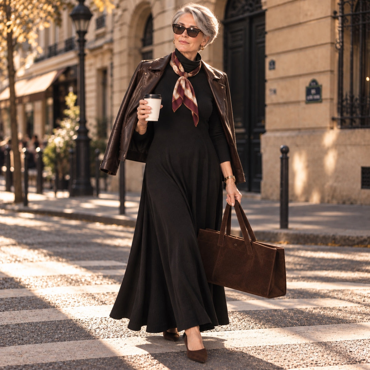 Mock Neck Maxi Rib Knit Dress