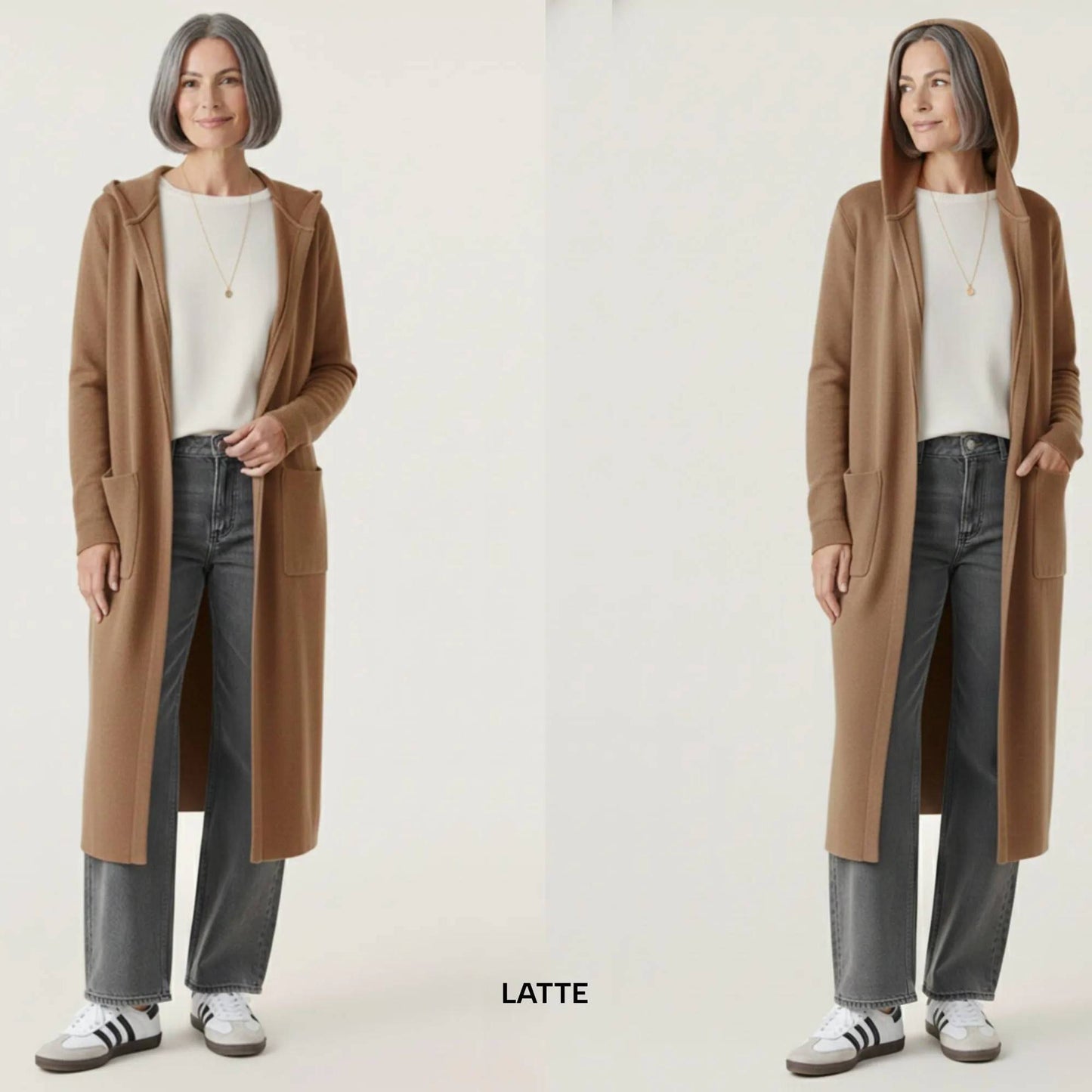 Hooded Duster Cardigan with Pockets