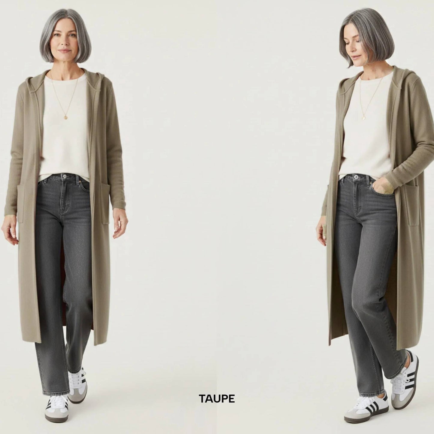 Hooded Duster Cardigan with Pockets