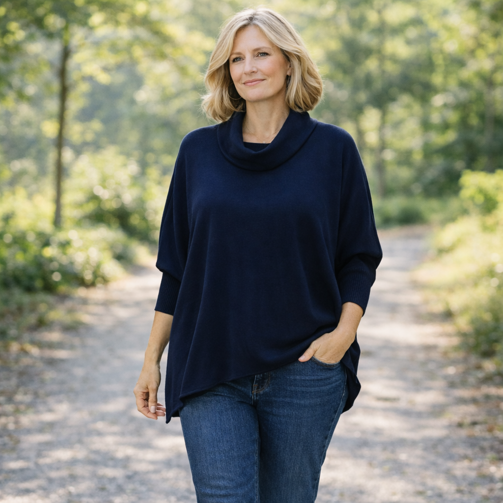 Upcycled butter Soft Oversized Turtle Neck Tunic Top, Plus Size Tunic Top Top, Loungewear, Lounge Tunic, Ethical, Sustainable, Made in USA