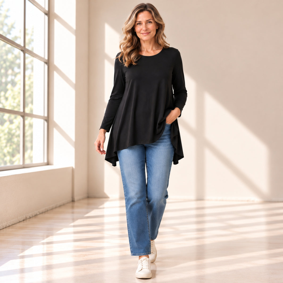 Siro Modal Tunic Flowy Top