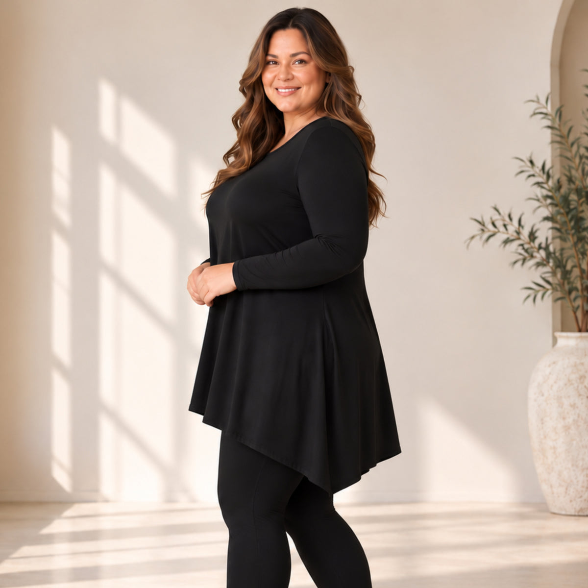 Siro Modal Tunic Flowy Top