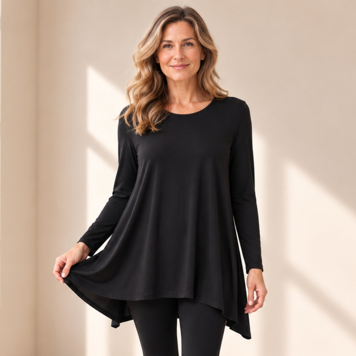 Siro Modal Tunic Flowy Top