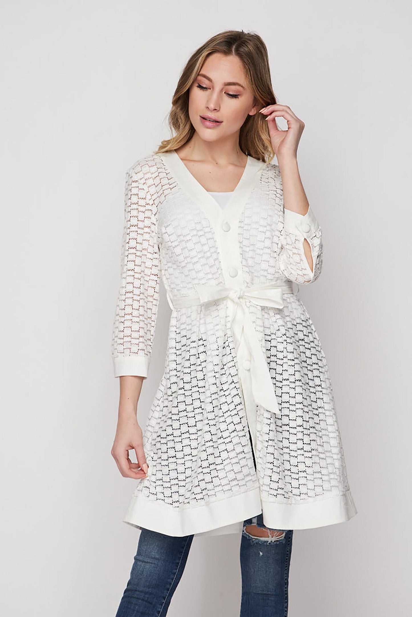 Eyelet Cardigan, Cover-up