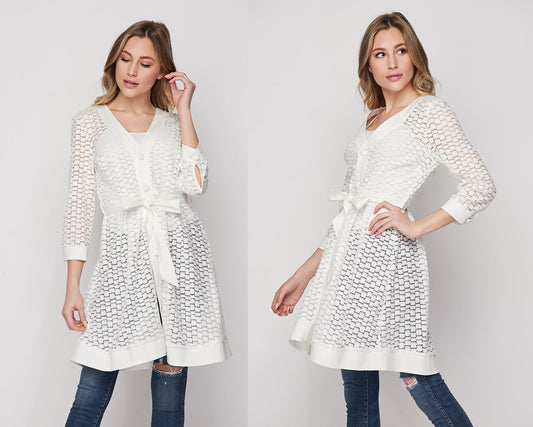 Eyelet Cardigan, Cover-up