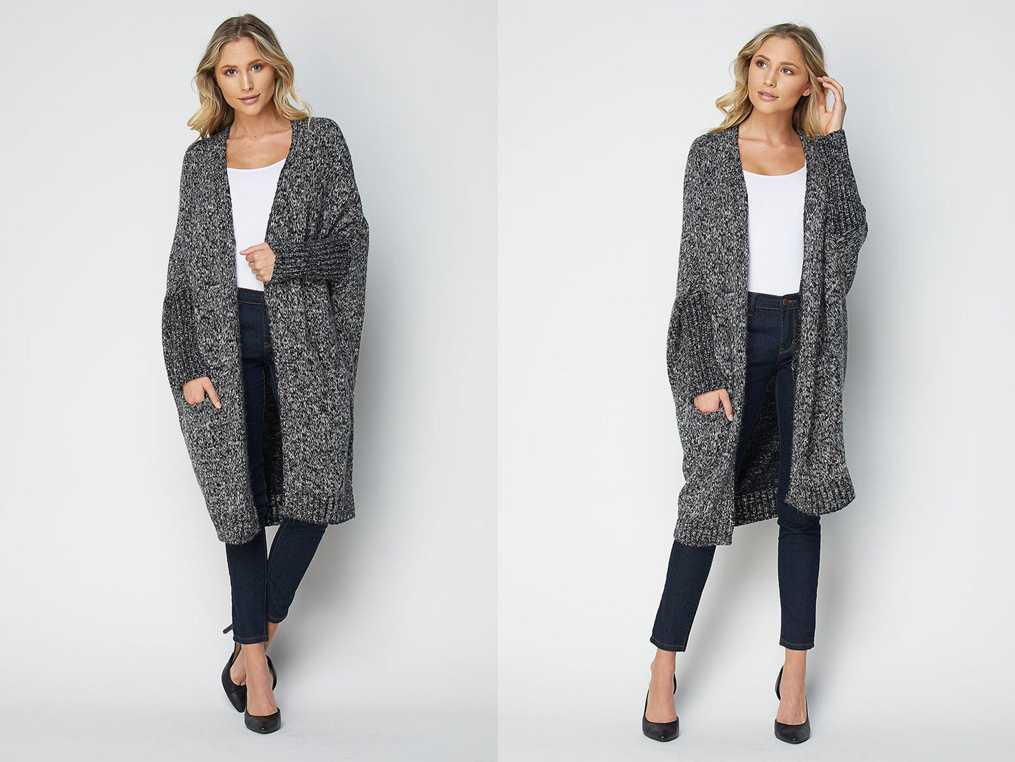 Viscose Wool Knit Duster Cardigan, Wool Sweater Coat, Wool Cardigan, Long Sweater Cardigan, Multi Yarn Sweater Cardigan, Gift wrapping