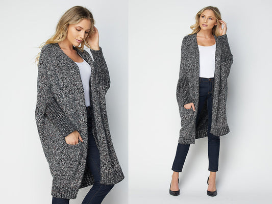 Viscose Wool Knit Duster Cardigan, Wool Sweater Coat, Wool Cardigan, Long Sweater Cardigan, Multi Yarn Sweater Cardigan, Gift wrapping