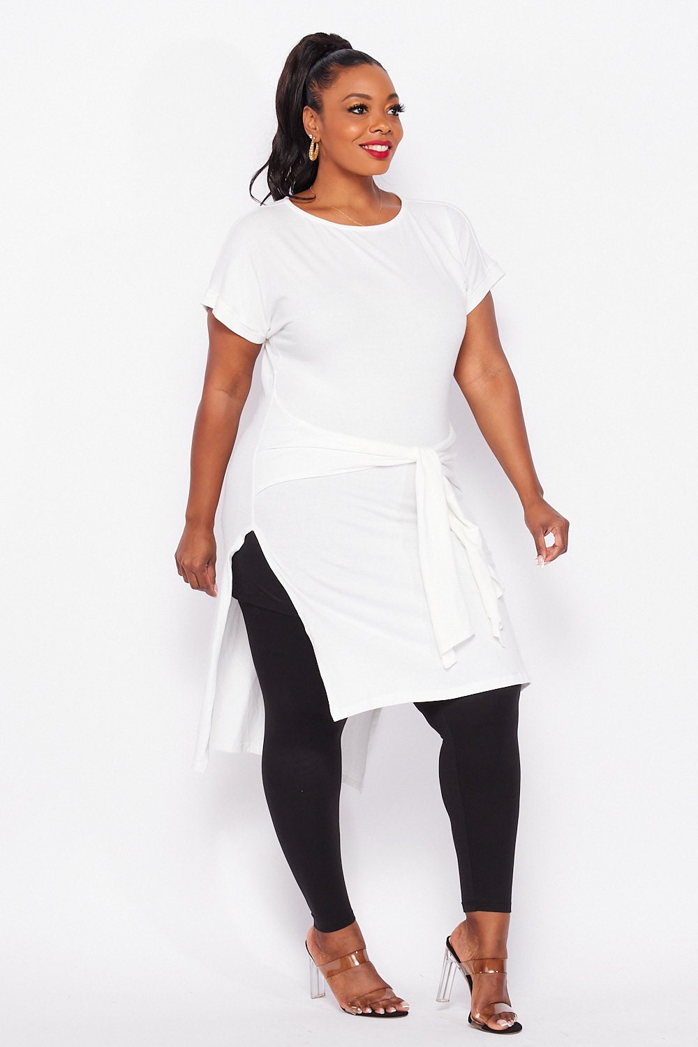 Customizable Minimalist Long Tunic - Lightweight Modal Viscose French Terry - Handcrafted Comfort