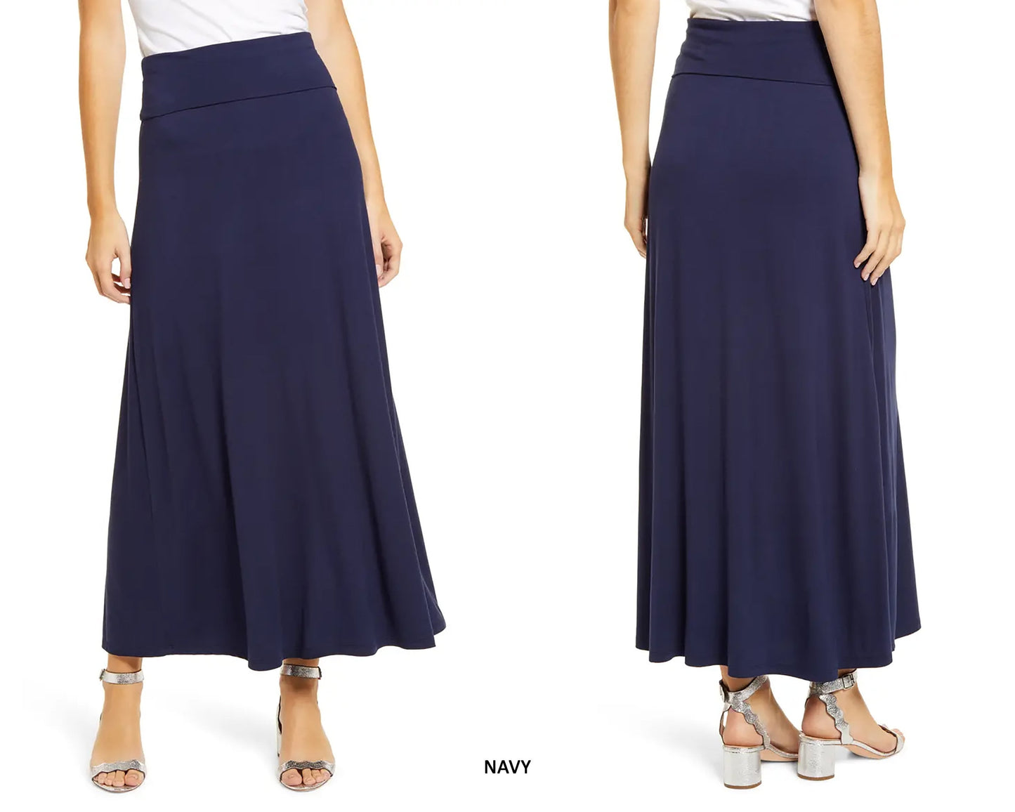 Convertible  Folded Waist Maxi Skirt/ 2-in 1 Flare Skirt, Flowy Skirt/ Plus Size Maxi Skirt/Lounge Skirt/ Sustainable/ Made in USA