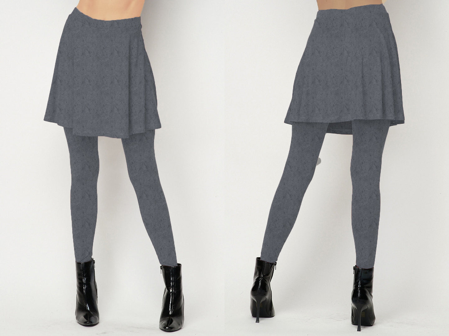 Mini Flared Skirted Leggings, Butter Soft Leggings Skirt, Plus Size Skirted Leggings, Cover up Skirt Leggings, Shirt Extender