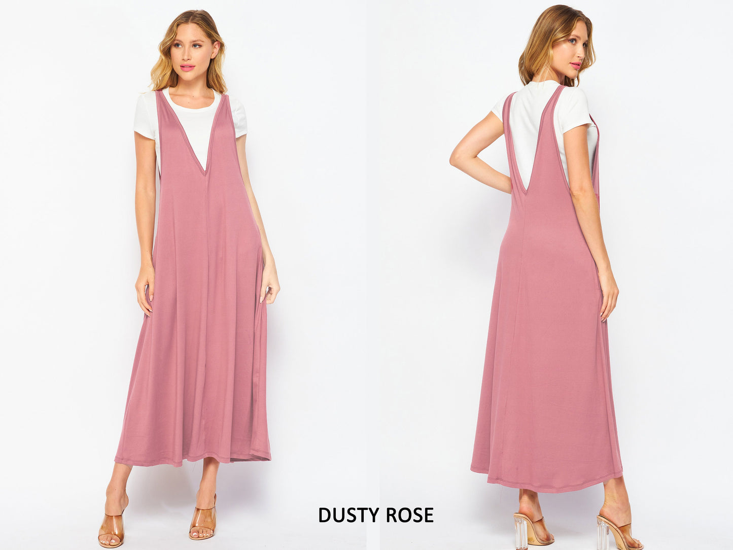 Customizable Overall Flared Dress with Pockets - Maternity- Friendly - Pinafore/Suspender/Apron Style - Handcrafted in USA