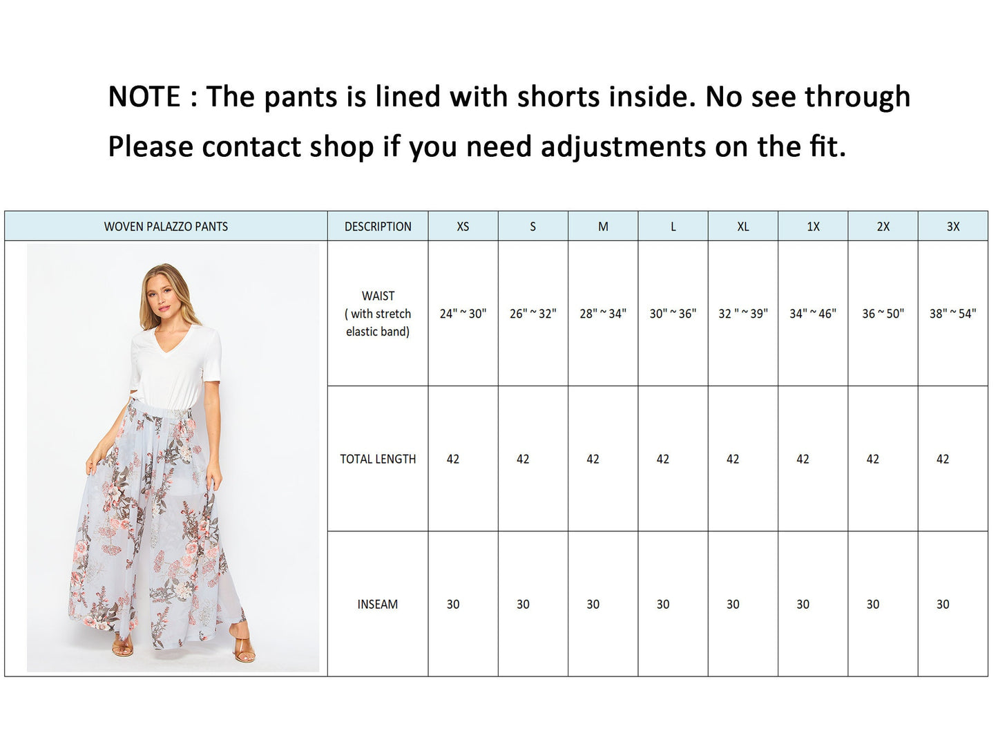Pleated Wide Leg Palazzo Pants with Pocket / Stretch Elastic Waist Band / Fully Lined / Upcycled Clothing / Made In USA