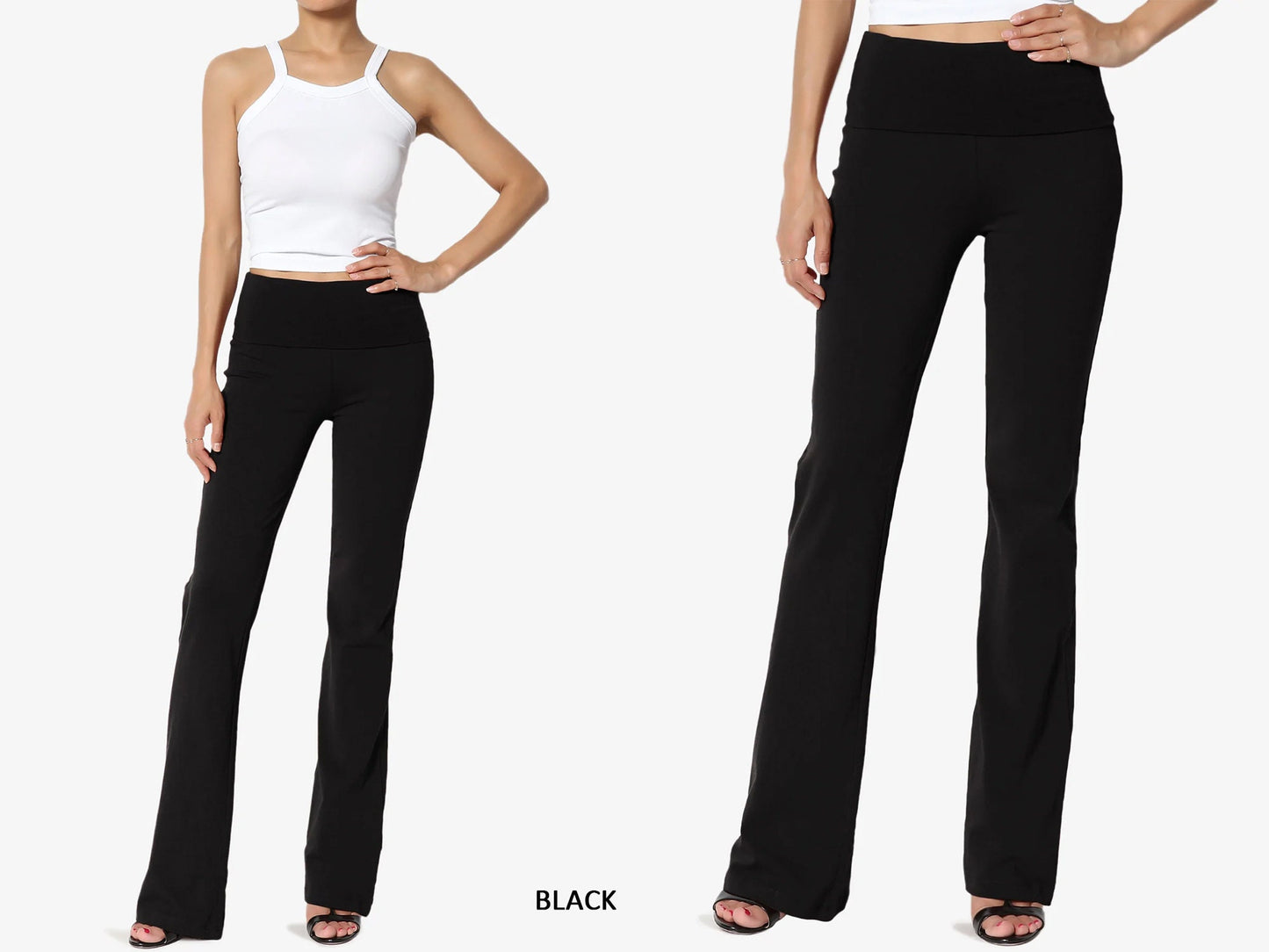 Upcycled Buttery Slim Straight Leg Yoga Pants, Maternity Friendly, Made in USA