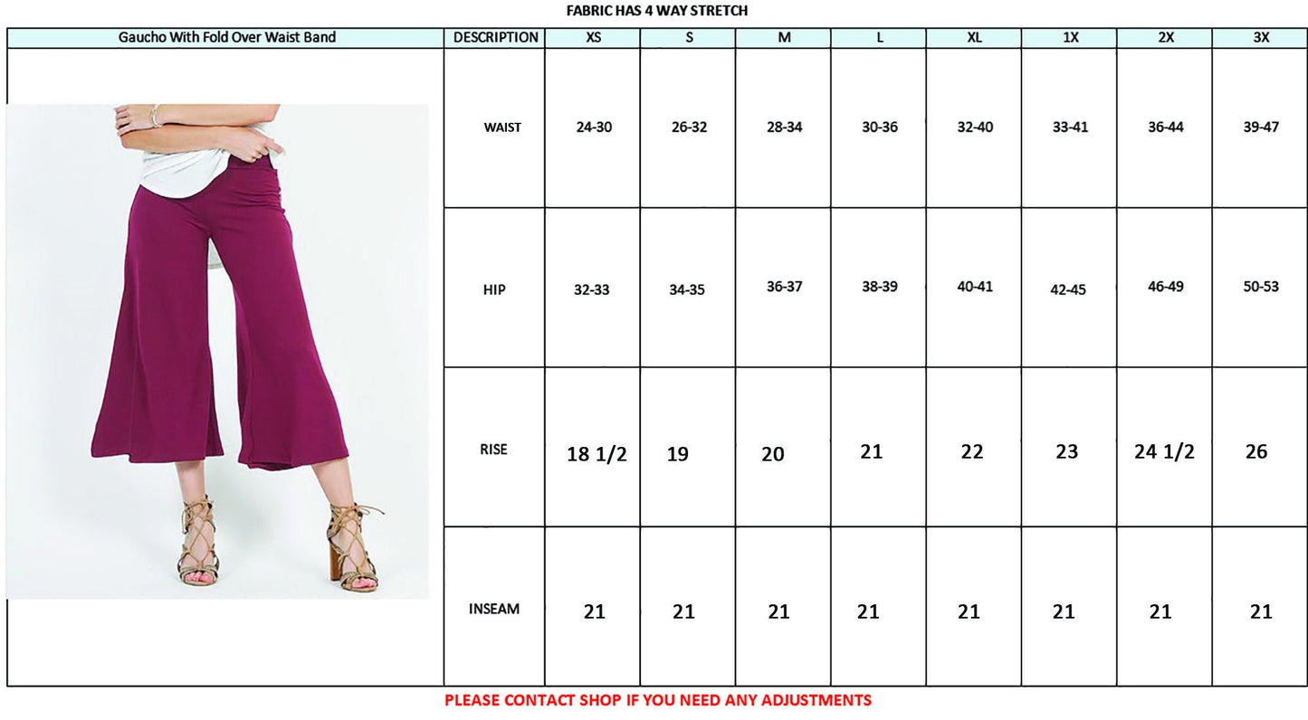Ultra-Soft 4-Way Stretch Culotte – High-Waisted, Custom Fit, Maternity & Recovery Friendly