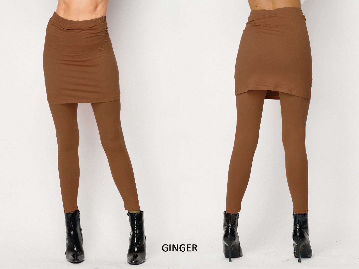 Skirted Leggings, Butter Soft Leggings Skirt, Plus Size Skirted Leggings, Cover up Skirt Leggings, Shirt Extender