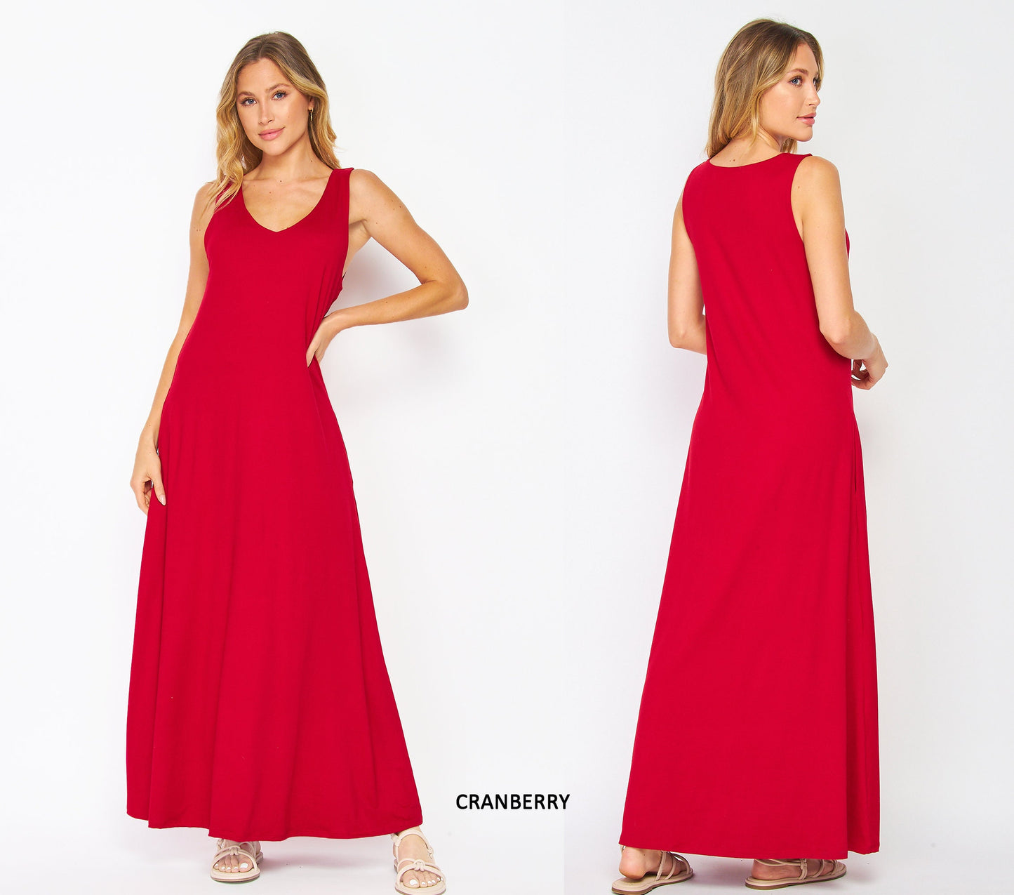 Customizable Sleeveless Ankle/Maxi Dress - Lightweight, Breathable, Maternity-Friendly - Handmade in USA
