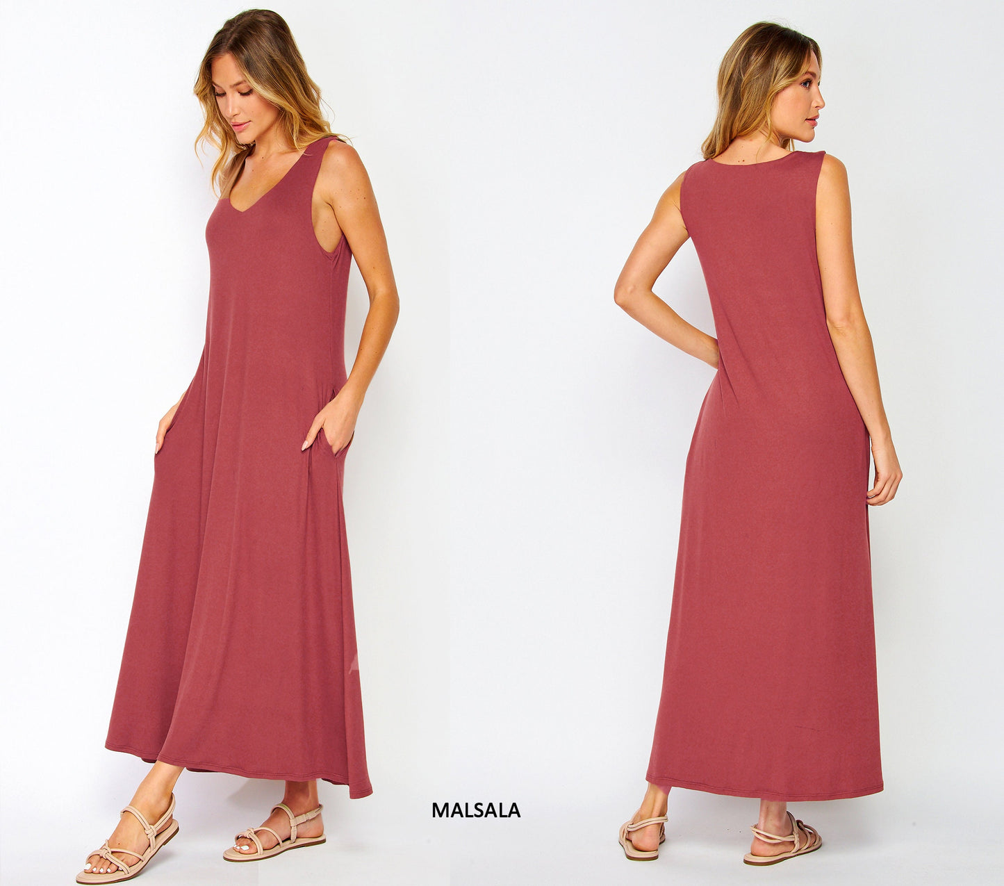Customizable Sleeveless Ankle/Maxi Dress - Lightweight, Breathable, Maternity-Friendly - Handmade in USA