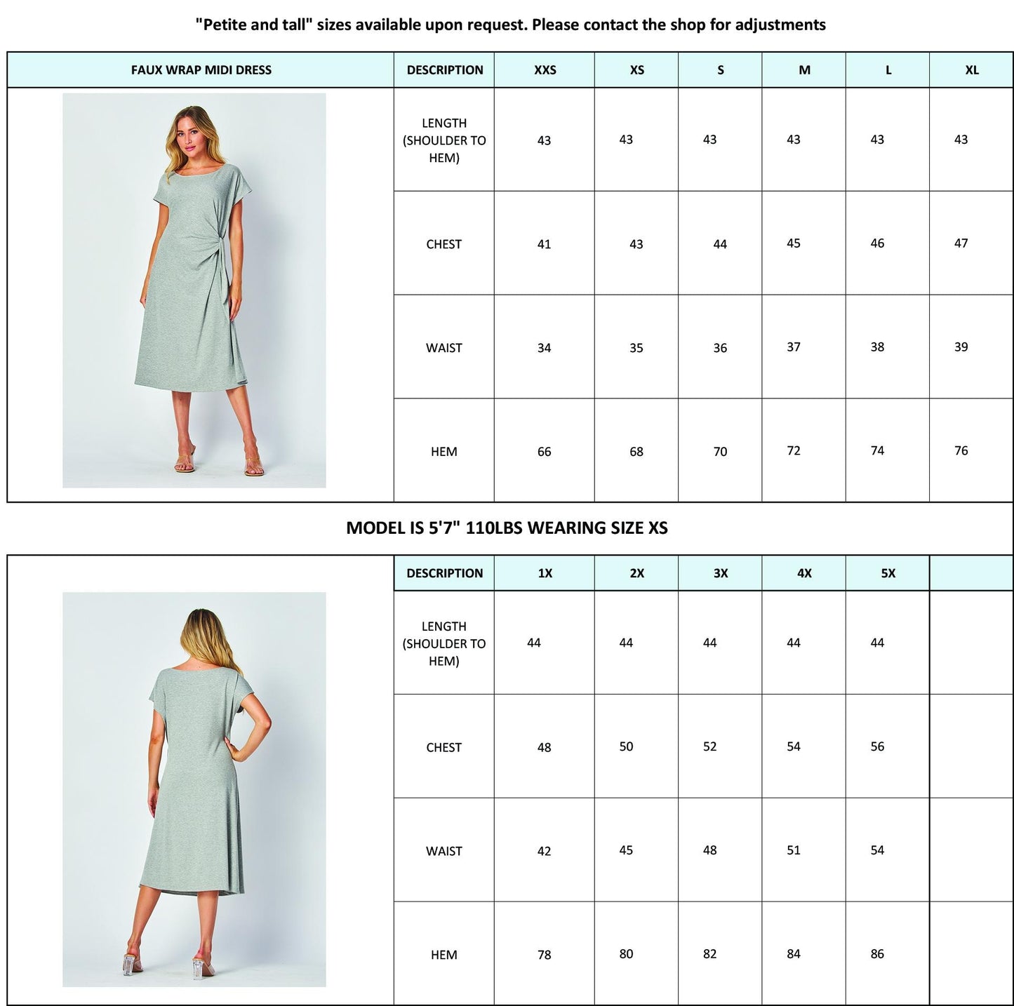 oft Side-Tie Midi Dress with Pockets – Petite, Plus, Tall | Casual, Maternity-Friendly, Handmade in USA