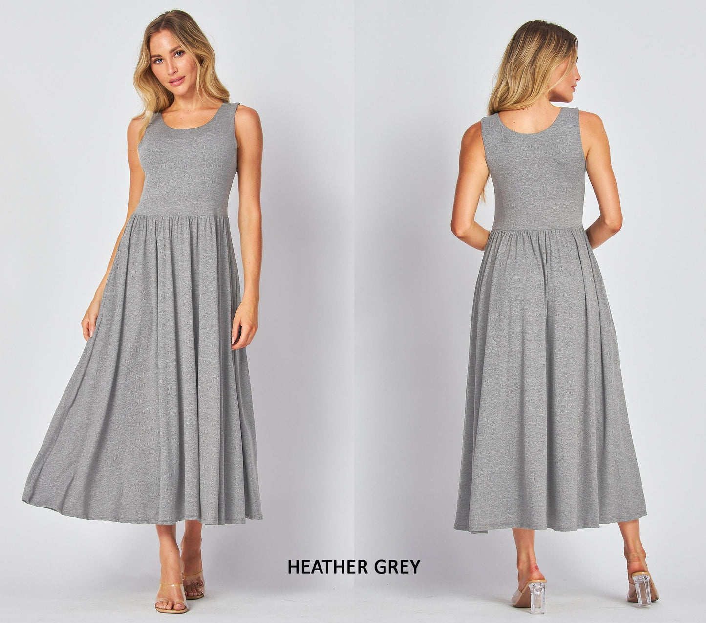 Elegant Sleeveless Maxi Dress with Pockets – Available in Petite,Plus,Tall - Perfect for any occasions
