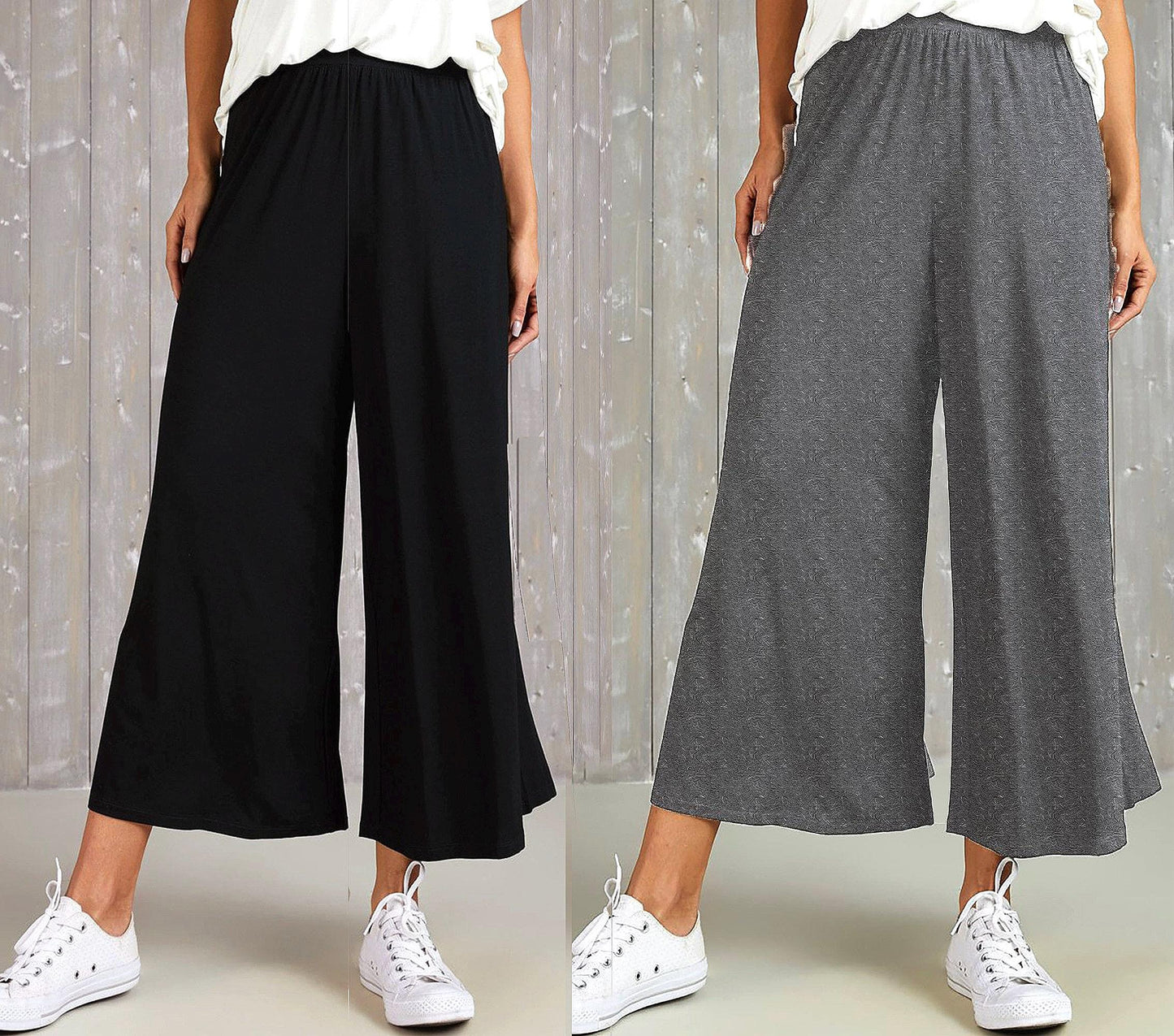 Upcycled butter Soft Lounge Pants with Pockets, Palazzo , Culottes, Plus Size Pants, Wide Leg, Pajama, Gaucho, Sustainable, Made in USA