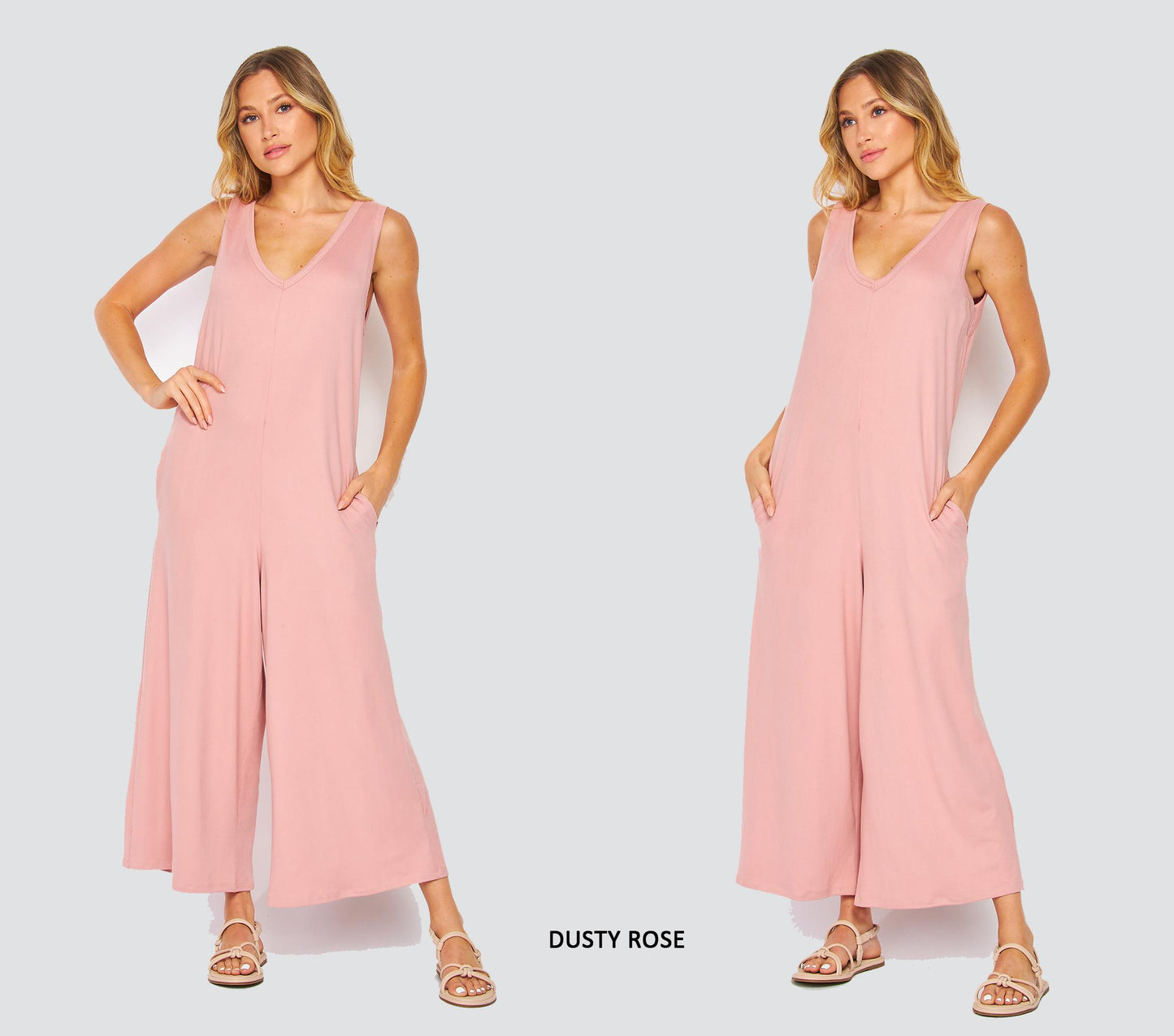 Buttery Soft Lounge Wide Leg Overall Jumpsuit - Available in Plus