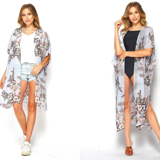 Upcycled Kimono Robe – Lightweight Beach Cover-Up | Regular & Plus Size