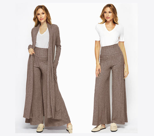 2pcs Duster &  Palazzo Lounge Set / Can buy separately - Individual item available / Upcycled / Made in USA
