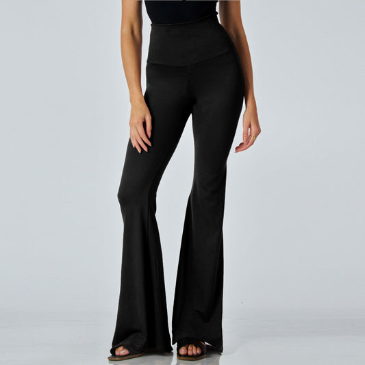 Junie Custom Made Pull on Bell Bottom Flared Yoga Pants, Available in Petite, Plus and Tall