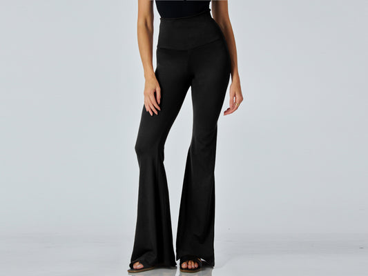 Junie Custom Made Pull on Bell Bottom Flared Yoga Pants, Available in Petite, Plus and Tall