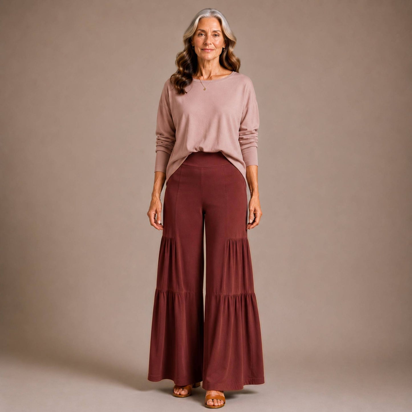 Tiered Wide Leg Palazzo Pants