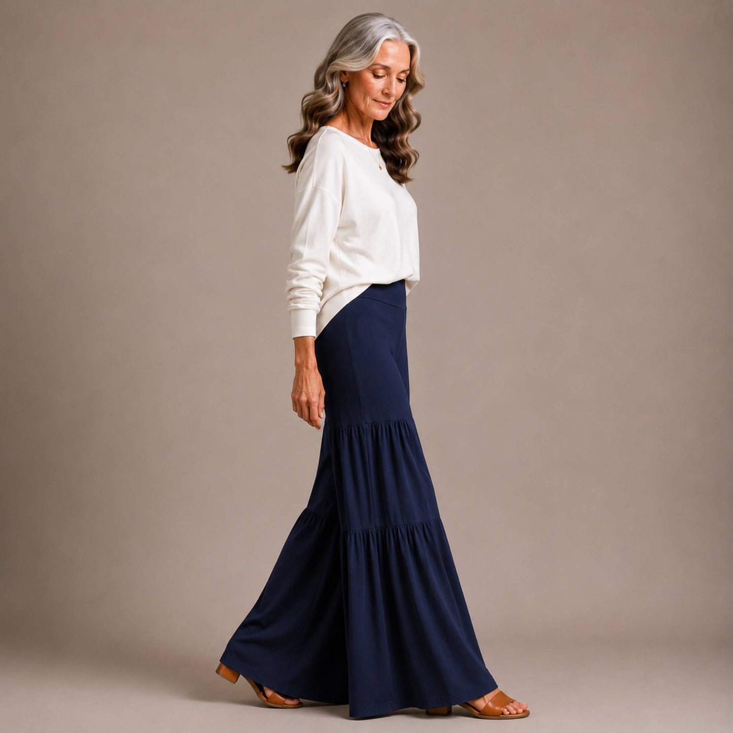 Tiered Wide Leg Palazzo Pants
