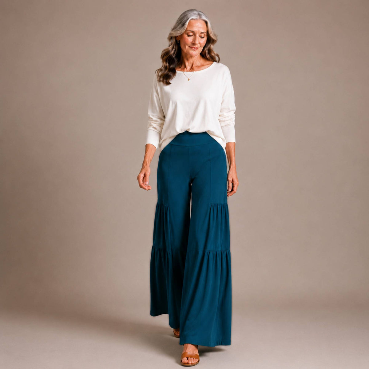Tiered Wide Leg Palazzo Pants