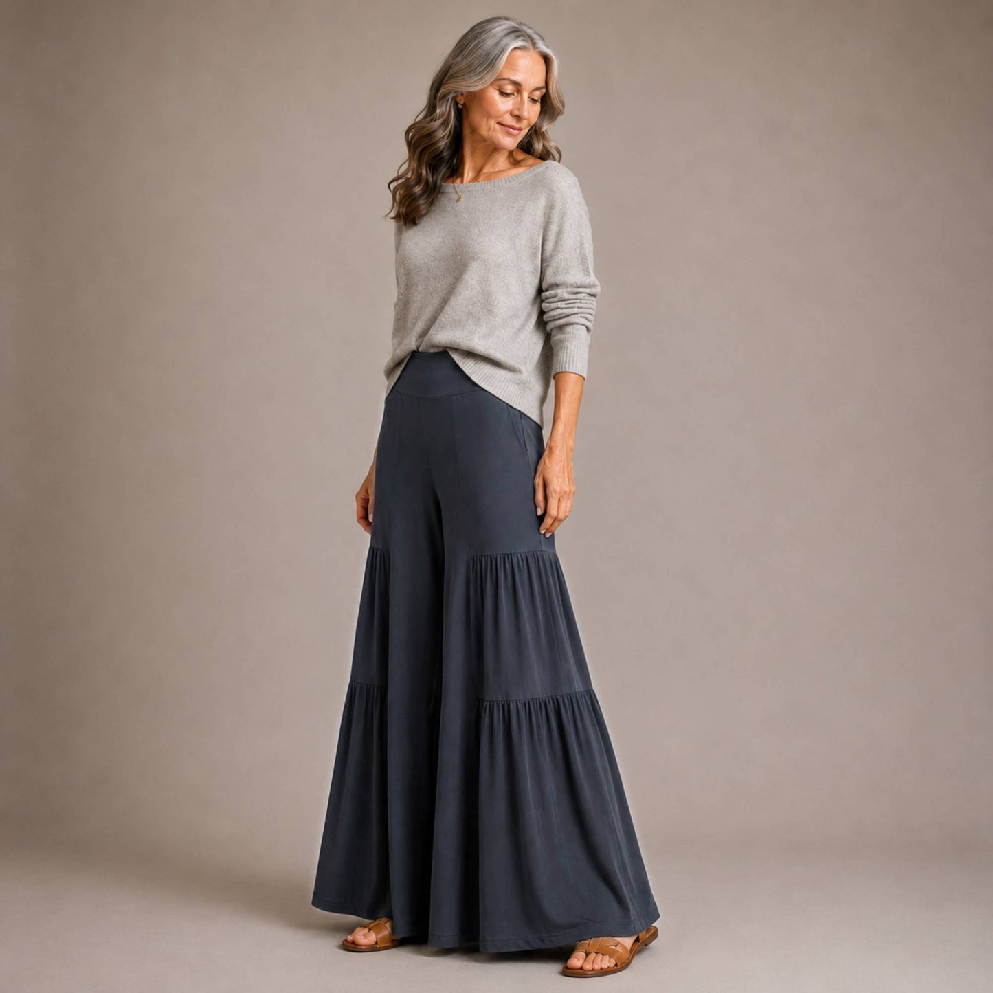 Tiered Wide Leg Palazzo Pants