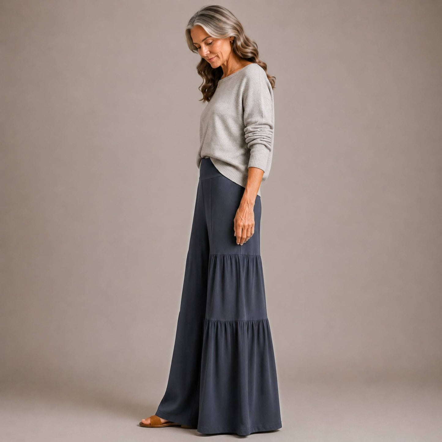 Tiered Wide Leg Palazzo Pants