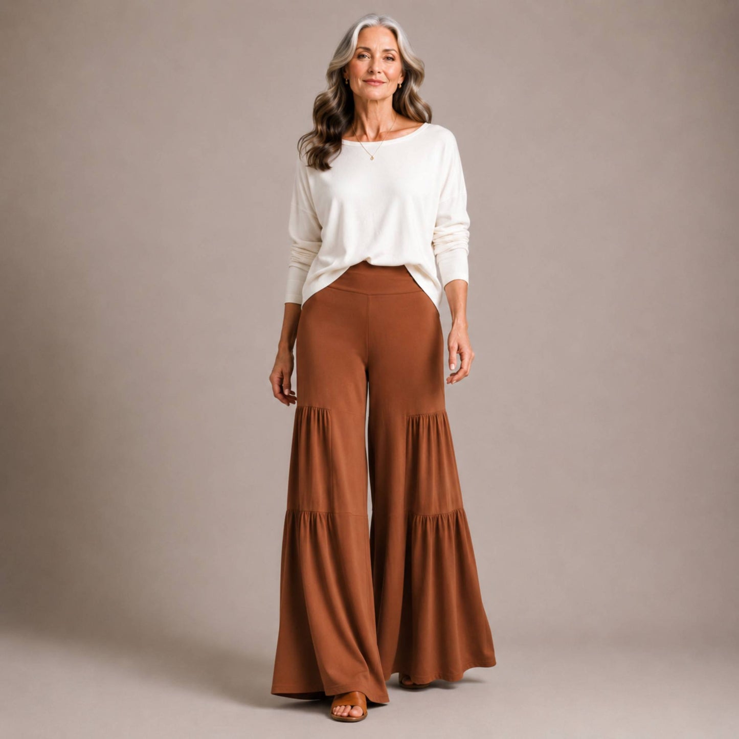 Tiered Wide Leg Palazzo Pants