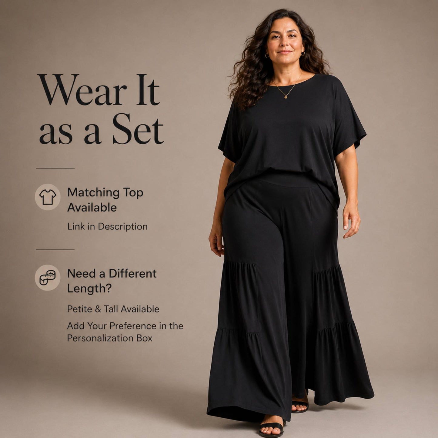 Tiered Wide Leg Palazzo Pants
