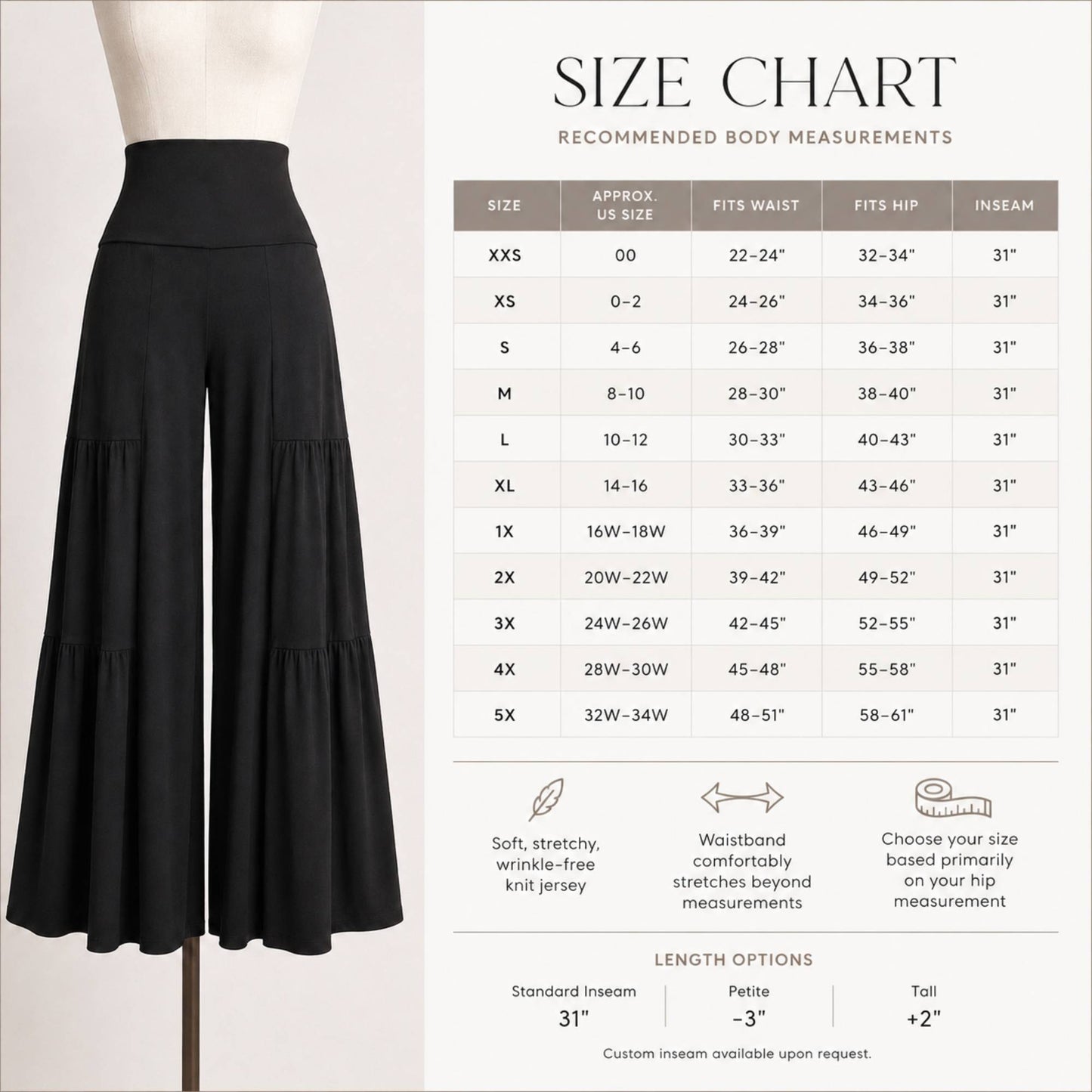 Tiered Wide Leg Palazzo Pants